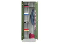 kleding-/wasgoedkast,HxBxD 1850x600x500mm,RAL7035,front RAL6011