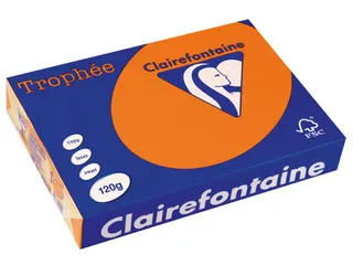 Trophée Intens Gekleurd Papier A4 120 gram 250vel Feloranje - 1