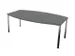 vergadertafel,HxBxD 740x2000x1200mm,vatvormig,MS-donkergrijs