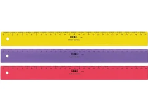 Lat Plastic Assorti Kleuren, 30 Cm