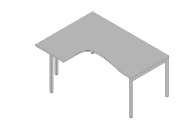 In hoogte verstelbaar hoekbureau,HxBxD 680-760x1600x1200mm,blad grijs