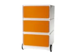 mobiel ladeblok,HxBxD 642x390x436mm,3lade(n),romp wit,front oranje