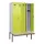 locker met bank,voor scheiding van kleding,HxBxD 2120x1200x815mm,4vak
