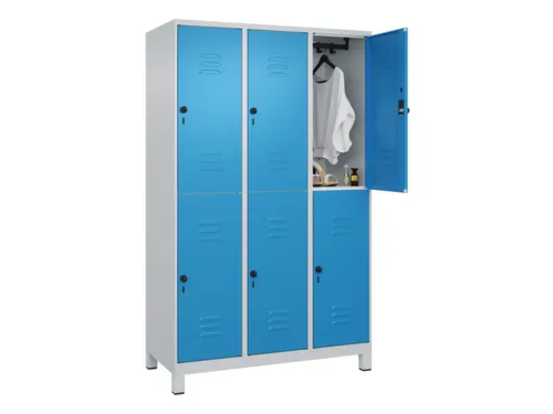dubbeldekse locker,HxBxD 1950x1200x500mm,3x2vak.,vak B 400mm
