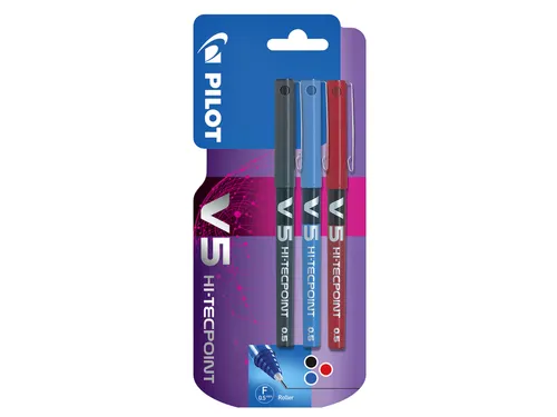 Rollerpen Pilot V-Ball 05 Fijne punt Assorti Blister à 3 stuks
