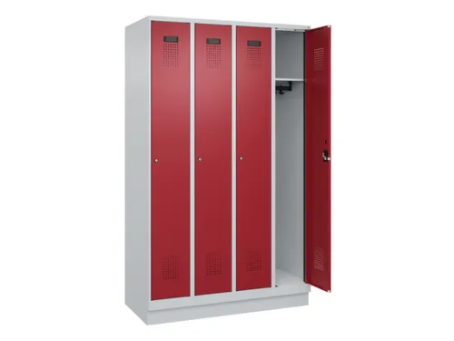 locker,HxBxD 1950x1200x500mm,4vak,vak B 300mm,cil.-slot,sokkel