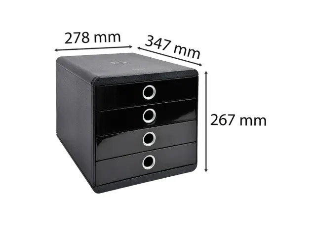 Ladenblok Pop-Box zwart/ zilver