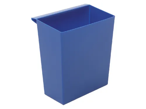 Inzetbak voor vierkante tapse papierbak blauw
