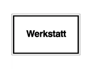 aanwijzingsbord,werkplaats,PVC,om te verlijmen,HxB 150x250mm - 1