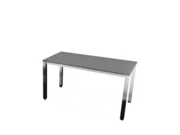 vergadertafel,HxBxD 740x1400x700mm,rechthoekig,MS-donkergrijs