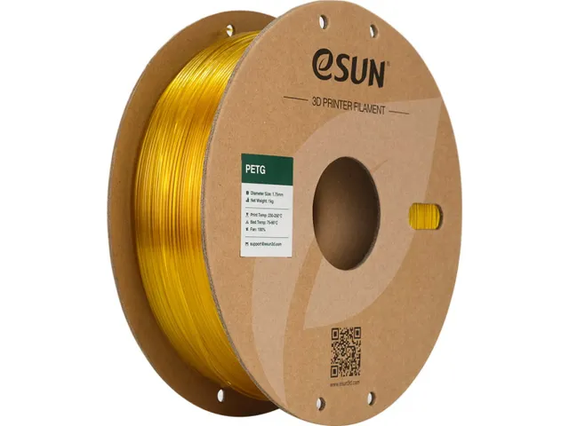 eSUN 3D printer Filament PETG 1,75mm Geel transparant 1kg