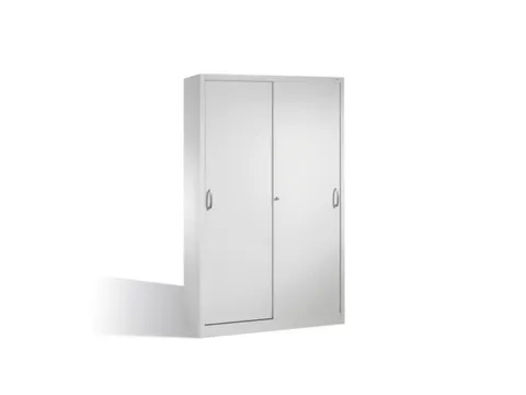 schuifdeurkast,HxBxD 1950x1200x400mm,romp RAL7035,front RAL7035