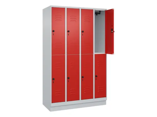dubbeldekse locker,HxBxD 1950x1200x500mm,4x2vak.,vak B 300mm