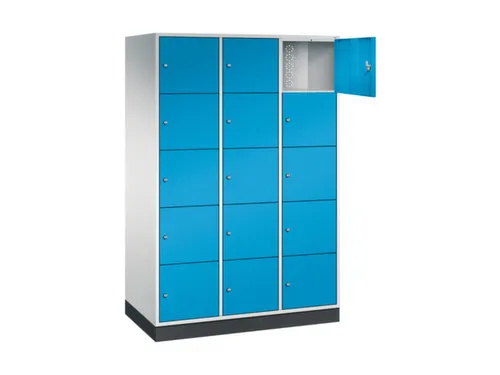 grootvolume-lockersysteem,RAL 7035/RAL 5012,HxBxD 1950x1220x600mm