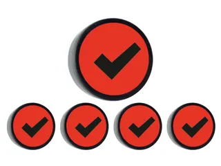 Impressiemagneet Check 35mm Rood - 1