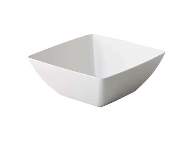 Melamine Wit gebogen vierkant bak 19cm