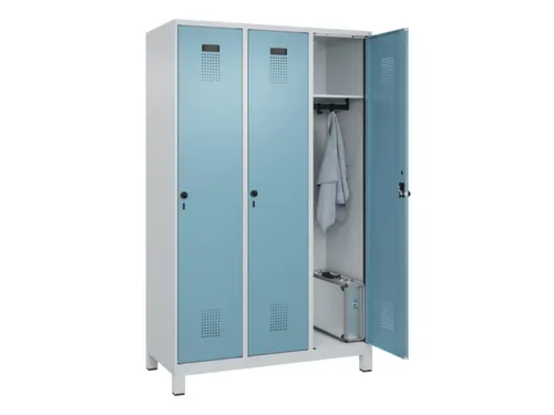 locker,HxBxD 1950x1200x500mm,3vak,vak B 400mm,draaigrendel,voeten