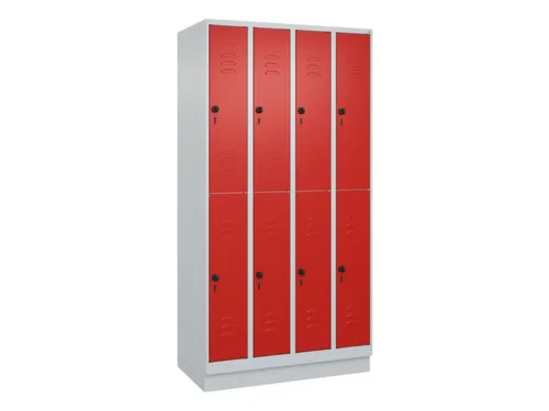 dubbeldekse locker,HxBxD 1950x1000x500mm,4x2vak.,vak B 250mm