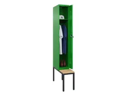 locker met bank,HxBxD 2120x300x815mm,1vak,vak B 300mm,draaigrendel