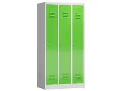 garderobekast 1800x870x500mm 3vak klink sokkel romp RAL7035 RAL6018