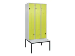 Z-garderobekast,HxBxD 2120x900x815mm,6vak,vak B 300mm,draaigrendel