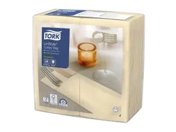 Bestekpochette Tork LinStyle 1-laags 50st duurzaam creme 509601
