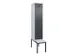 locker met bank,voor scheiding van kleding,HxBxD 2120x400x815mm,1vak