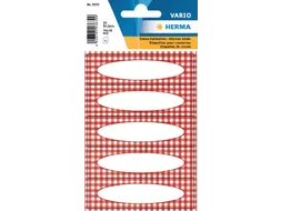 Etiket Herma 3639 Keuken etiketten Ruit Rood 4 vel