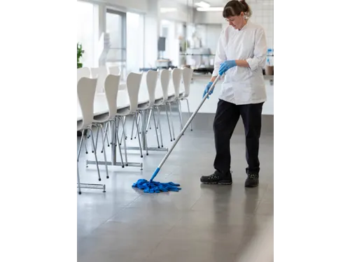 Vikan Microfibre draadmop microvezel stroken schroefdraad Blauw