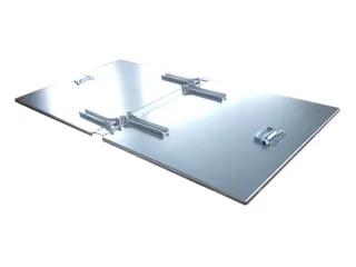 2-Dlg. Klapdeksel,Staal,V. Kiepwagens 0,25M³,Verzinkt - 3