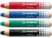Crayon tableau blanc STABILO MARKdry 648/4 + taille-crayon et microfib
