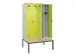 locker met bank,voor scheiding van kleding,HxBxD 2120x1200x815mm,4vak