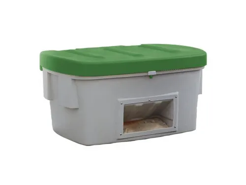 strooigoedbak,100l,HxBxD 460x975x705mm,PE,grijs,deksel groen
