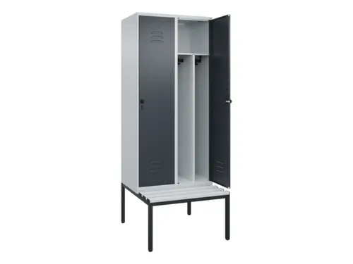 locker voor scheiding van kleding,HxBxD 2120x800x815mm,2vak