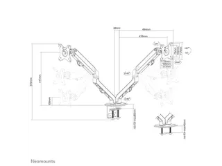 Monitorarm FPMAD650D 2 schermen tot 27 inch Zwart - 2