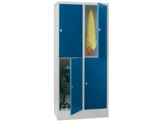lockerkast,HxBxD 1850x800x500mm,2x2vakken,RAL7035,front RAL5010 - 2