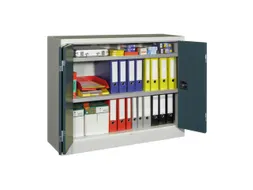 Vouwdeurkast 1000x1200x400mm 2legborden Verzinkt Ral7035 Front Ral7016