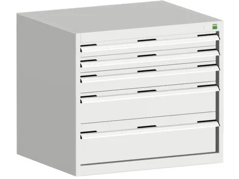 ladekast HxBxD 700x800x525mm 5laden romp RAL7035 front RAL7035