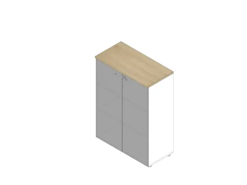 vitrinekast HxBxD 1232x900x450mm 2xhouten vloer 3 OH wit eiken