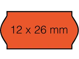 Prijsetiket 12x26mm Open-Data C6 permanent fluor rood 1500 stuks