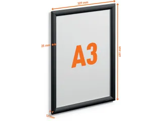 Durable Kliklijst aluminium A3 Zwart - 6