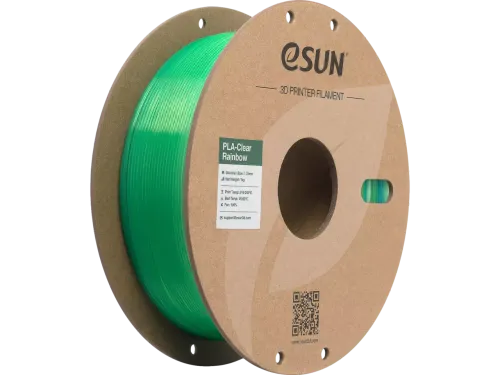 eSUN 3D printer Filament PLA-Clear 1,75mm Transparant Blauw Groen 1kg