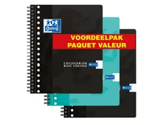 Collegeblok Oxford School A5+ lijn 17-gaats 160 pagina's 80gr voordeel