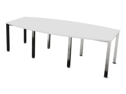 vergadertafel,HxBxD 740x2400x1200mm,vatvormig,Bl-wit