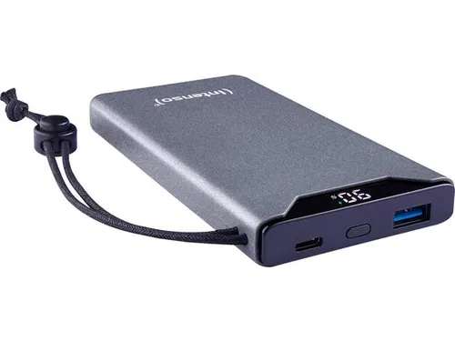 F10000 Powerbank 10.000 mAh Li-Po Display PD en QC 3.0 grijs