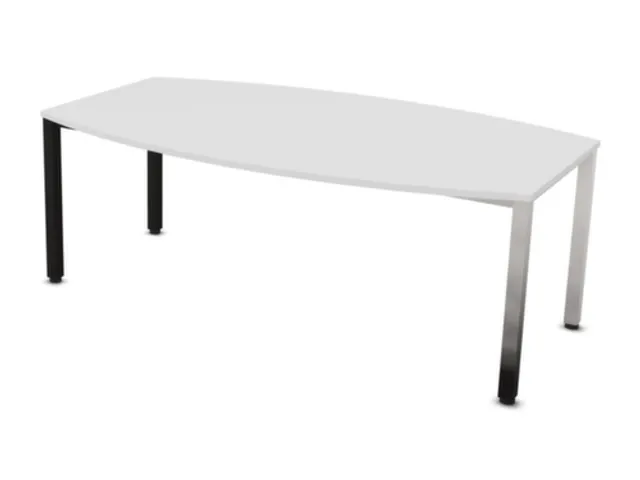 vergadertafel,HxBxD 740x2000x1200mm,vatvormig,Bl-wit