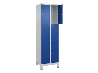 lockerkast,HxBxD 1950x600x500mm,2x3vakken,vak B 300mm,cil.-slot,voeten - 1
