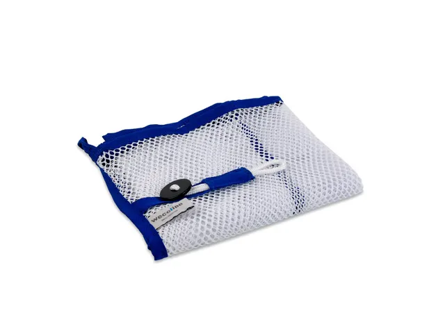 Wasnet wit met blauwe rand blauw 60x80cm