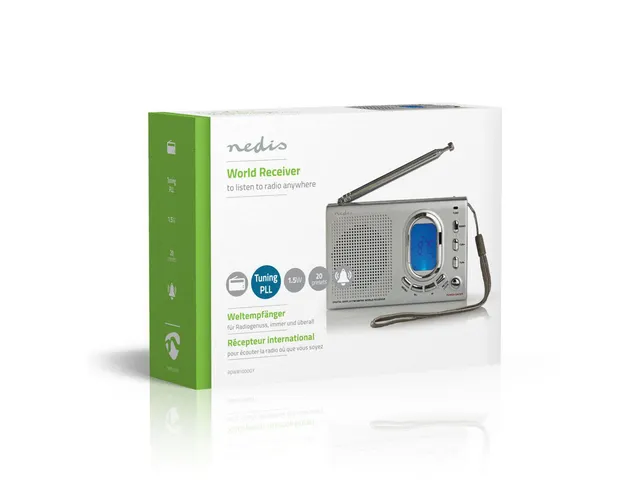 Wereldradio Nedis met wekker RDWR1000GY