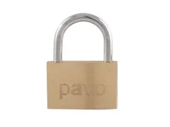 Hangslot Pavo Messing 40mm met 3 sleutels